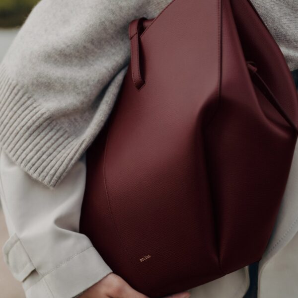 Polène Cyme in Black Cherry Cyme in Black Cherry - Totes & Top-Handle Bags - Parisian Luxury Leather Bag at Coveti