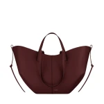 Polène Cyme in Black Cherry Cyme in Black Cherry - Totes & Top-Handle Bags - Parisian Luxury Leather Bag at Coveti