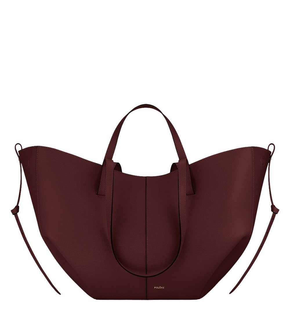 Polène Cyme in Black Cherry Cyme in Black Cherry - Totes & Top-Handle Bags - Parisian Luxury Leather Bag at Coveti
