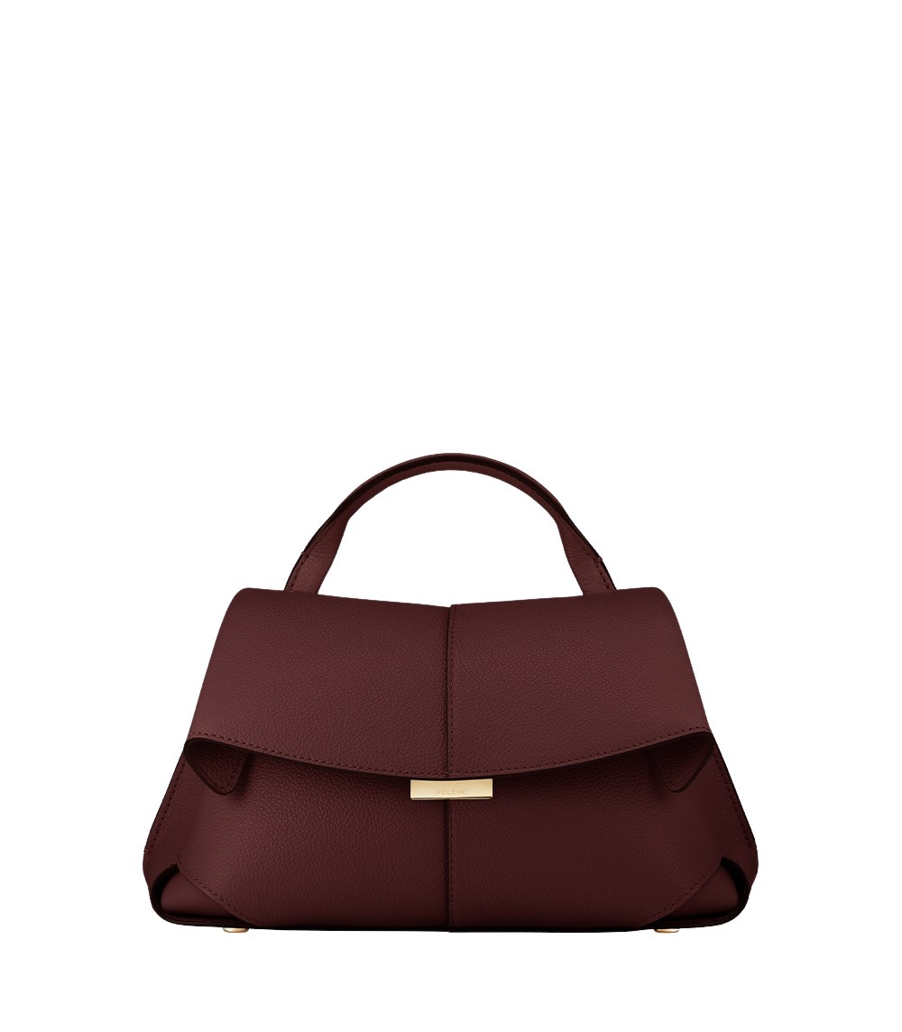 Polène Mokki Mini in Black Cherry Mokki Mini in Black Cherry - Mini Bags - Parisian Luxury Leather Bag at Coveti