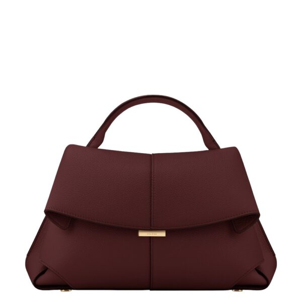 Polène Mokki in Black Cherry Mokki in Black Cherry - Shoulder & Crossbody Bags - Parisian Luxury Leather Bag at Coveti
