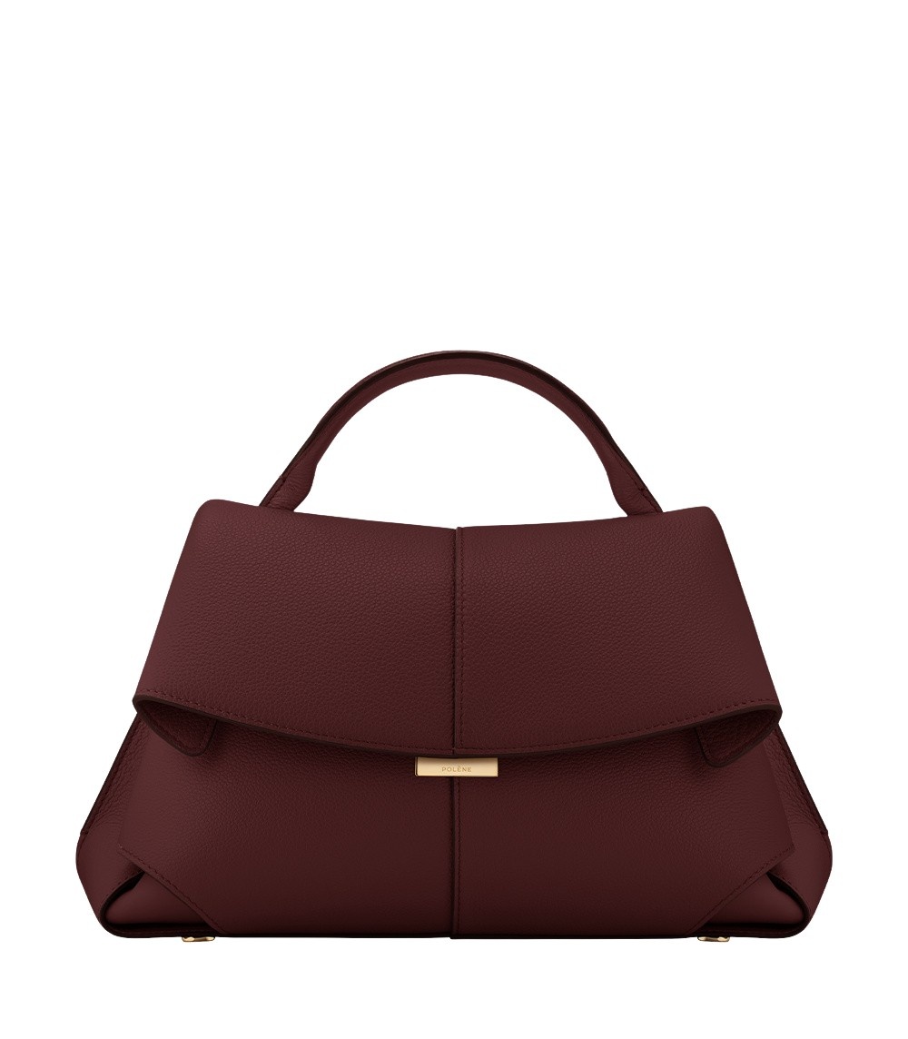 Polène Mokki in Black Cherry Mokki in Black Cherry - Shoulder & Crossbody Bags - Parisian Luxury Leather Bag at Coveti