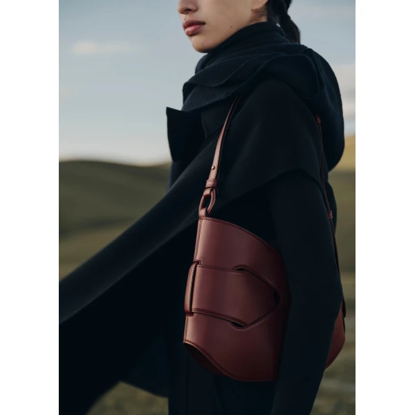 Polene Nodde Hobo in Black Cherry Bag, view 4