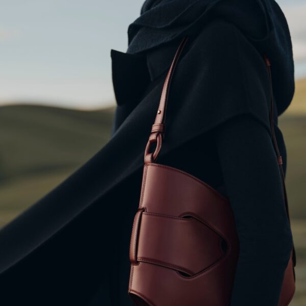 Polène Nodde Hobo in Black Cherry Nodde Hobo in Black Cherry - Shoulder & Crossbody Bags - Parisian Luxury Leather Bag at Coveti