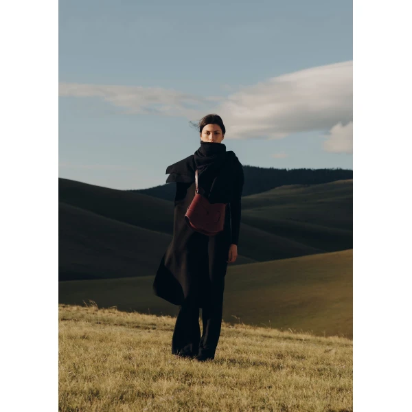 Polene Nodde Hobo in Black Cherry Bag, view 5