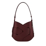 Polène Nodde Hobo in Black Cherry Nodde Hobo in Black Cherry - Shoulder & Crossbody Bags - Parisian Luxury Leather Bag at Coveti