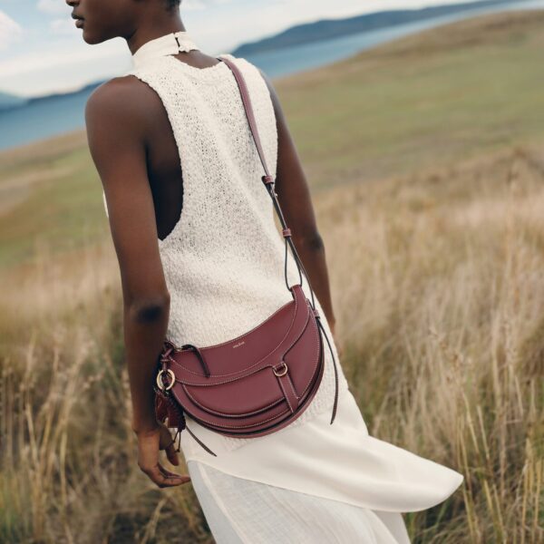 Polène Numéro Dix Galop in Black Cherry Numéro Dix Galop in Black Cherry - Shoulder & Crossbody Bags - Parisian Luxury Leather Bag at Coveti