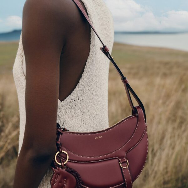 Polène Numéro Dix Galop in Black Cherry Numéro Dix Galop in Black Cherry - Shoulder & Crossbody Bags - Parisian Luxury Leather Bag at Coveti