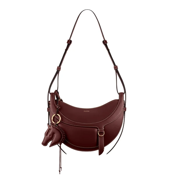Polene Numéro Dix Galop in Black Cherry Bag