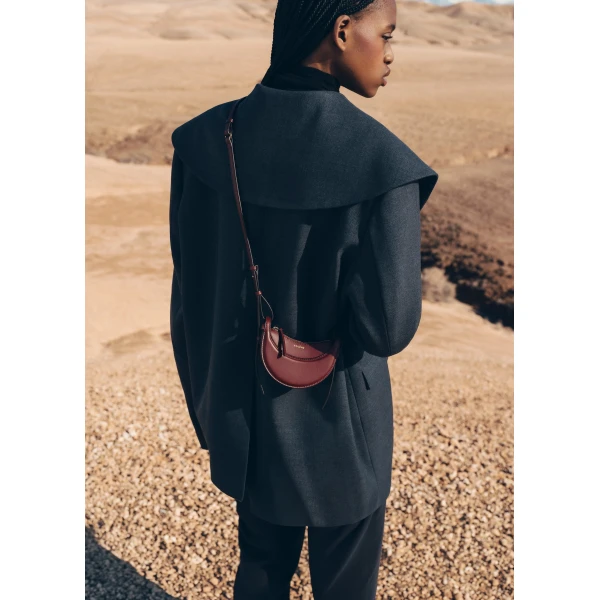 Polene Numéro Dix Micro in Black Cherry Bag, view 2