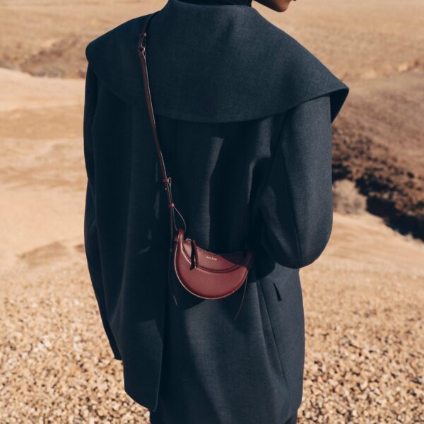Polène Numéro Dix Micro in Black Cherry Numéro Dix Micro in Black Cherry - Mini Bags - Parisian Luxury Leather Bag at Coveti