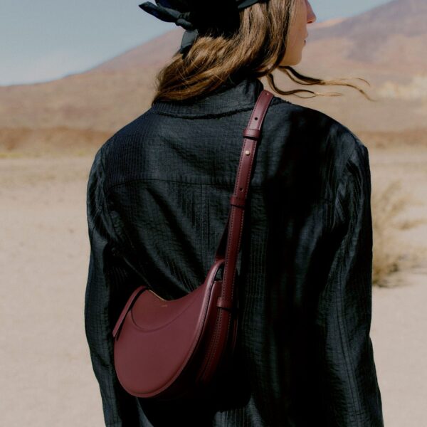 Polène Numéro Dix in Black Cherry Numéro Dix in Black Cherry - Shoulder & Crossbody Bags - Parisian Luxury Leather Bag at Coveti