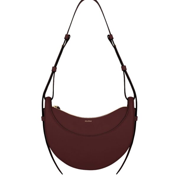 Polène Numéro Dix in Black Cherry Numéro Dix in Black Cherry - Shoulder & Crossbody Bags - Parisian Luxury Leather Bag at Coveti