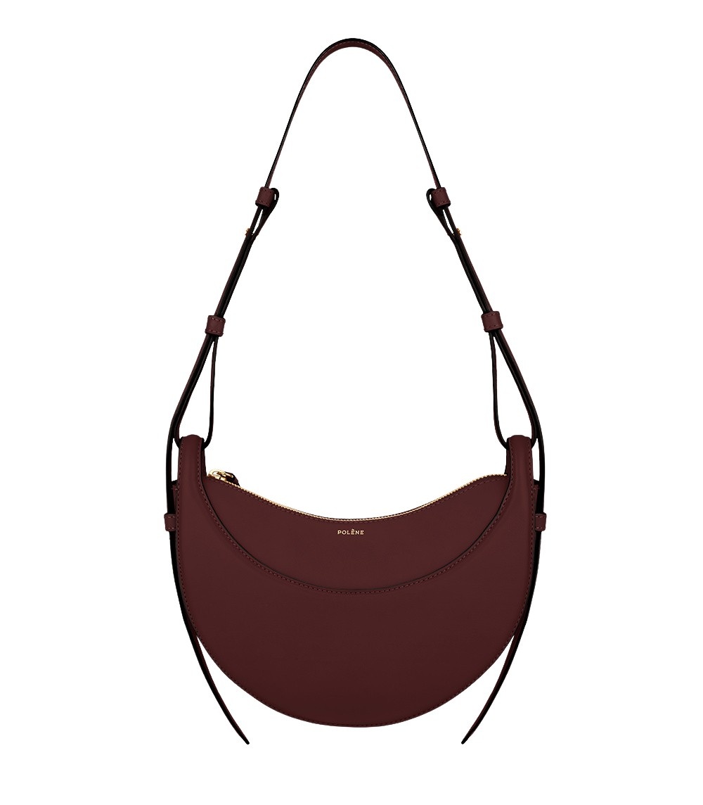 Polène Numéro Dix in Black Cherry Numéro Dix in Black Cherry - Shoulder & Crossbody Bags - Parisian Luxury Leather Bag at Coveti