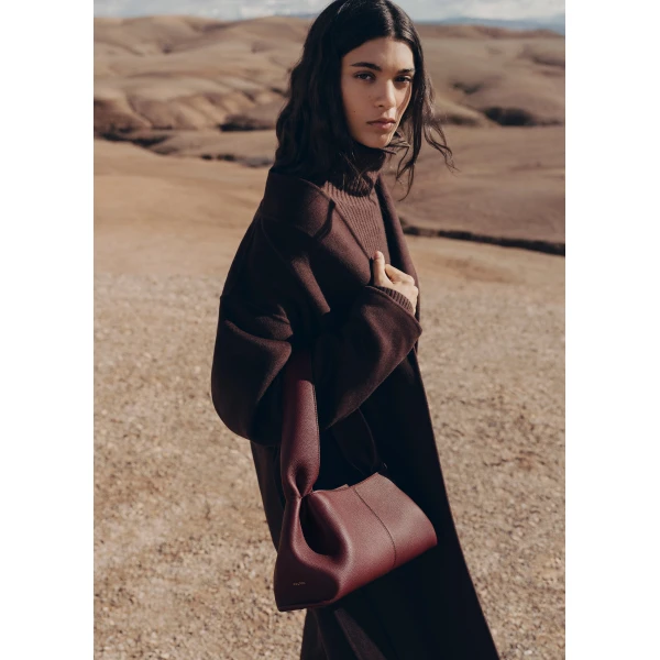 Polene Numéro Neuf East West in Black Cherry Bag, view 4