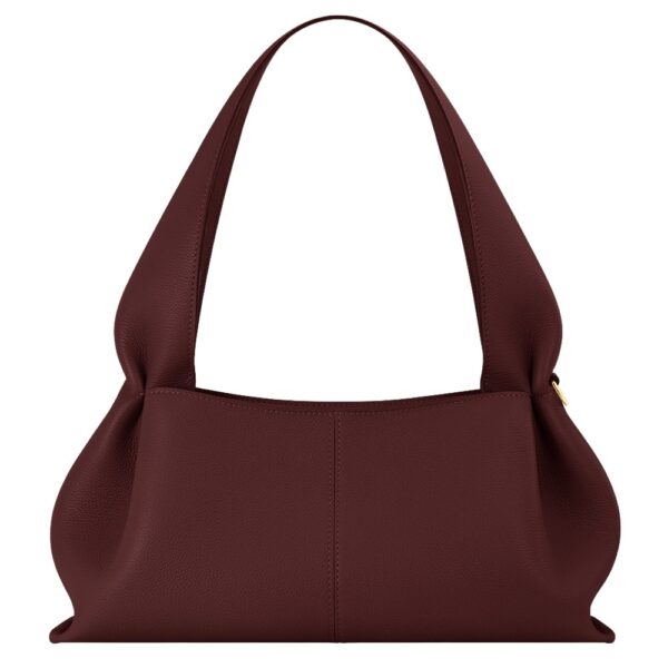 Polène Numéro Neuf East West in Black Cherry Numéro Neuf East West in Black Cherry - Shoulder & Crossbody Bags - Parisian Luxury Leather Bag at Coveti