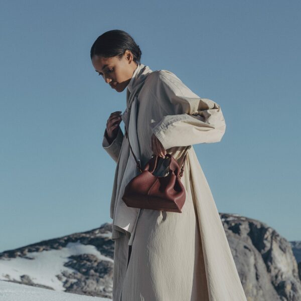 Polène Numéro Neuf Mini in Black Cherry Numéro Neuf Mini in Black Cherry - Mini Bags - Parisian Luxury Leather Bag at Coveti