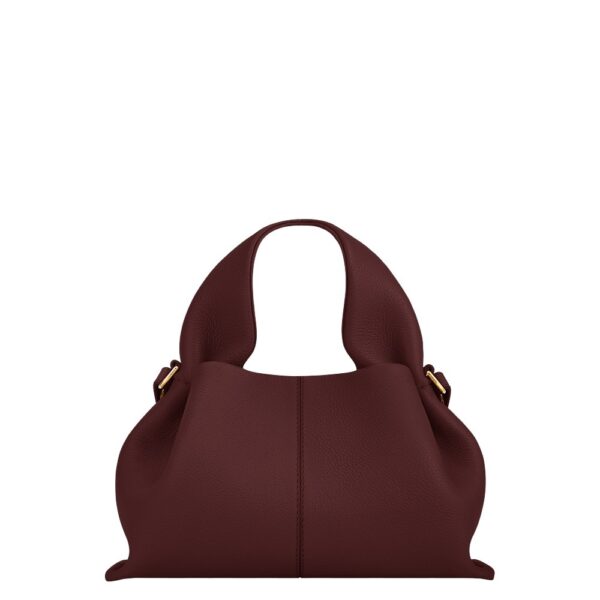 Polène Numéro Neuf Mini in Black Cherry Numéro Neuf Mini in Black Cherry - Mini Bags - Parisian Luxury Leather Bag at Coveti