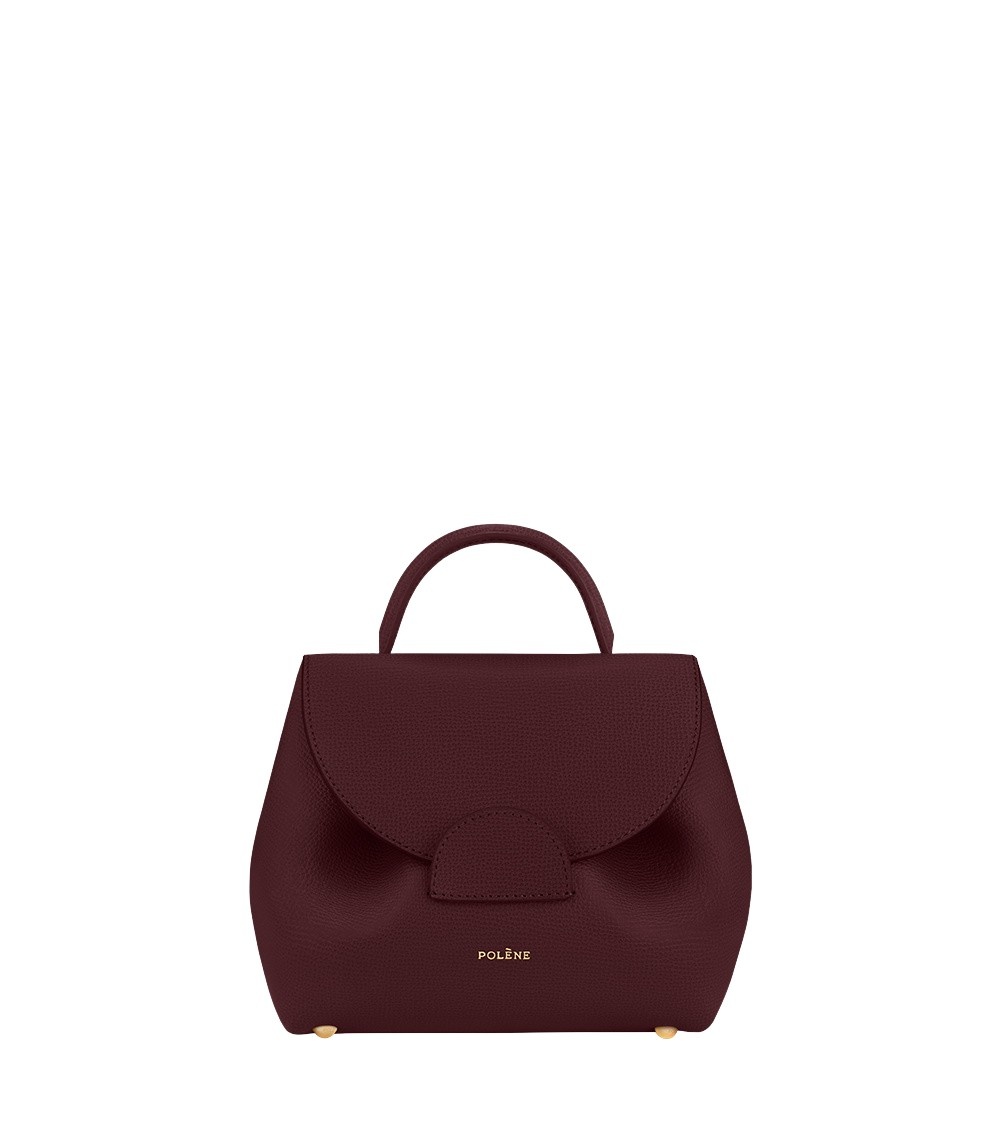 Polène Numéro Un Nano in Burgundy Numéro Un Nano in Burgundy - Mini Bags - Parisian Luxury Leather Bag at Coveti