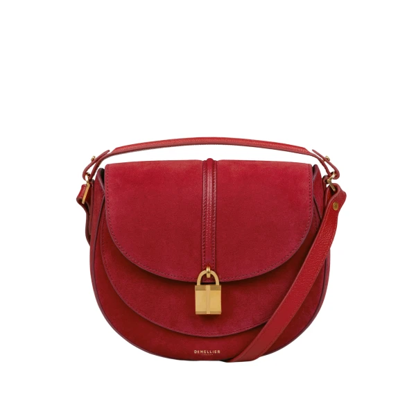 The Siena Saddle in Berry Red Crossbody Bag