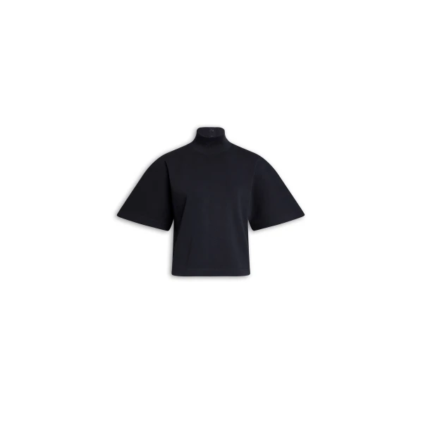 Alaia Ribbed Cotton High Neck T Shirt