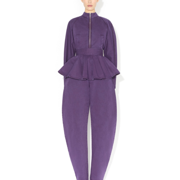 Alaïa Round Denim Jacket - ALAÏA Jackets - Laser Cut Luxury - Shop at Coveti