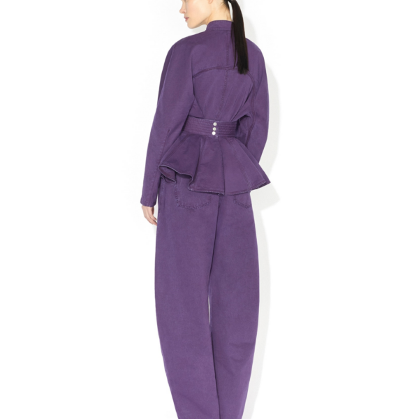Alaïa Round Denim Jacket - ALAÏA Jackets - Laser Cut Luxury - Shop at Coveti