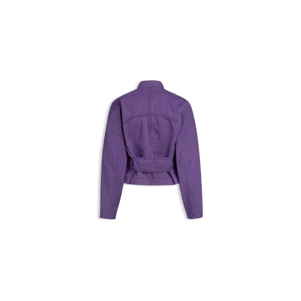 Alaia Round Denim Jacket, view 5