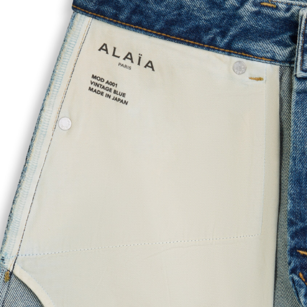 Alaïa Round Denim Jeans - ALAÏA Pants - Laser Cut Luxury - Shop at Coveti