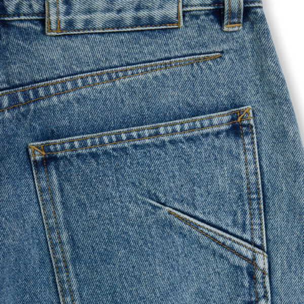 Alaïa Round Denim Jeans - ALAÏA Pants - Laser Cut Luxury - Shop at Coveti