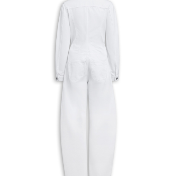 Alaïa Round Denim Jumpsuit - ALAÏA Jumpsuit - Laser Cut Luxury - Shop at Coveti