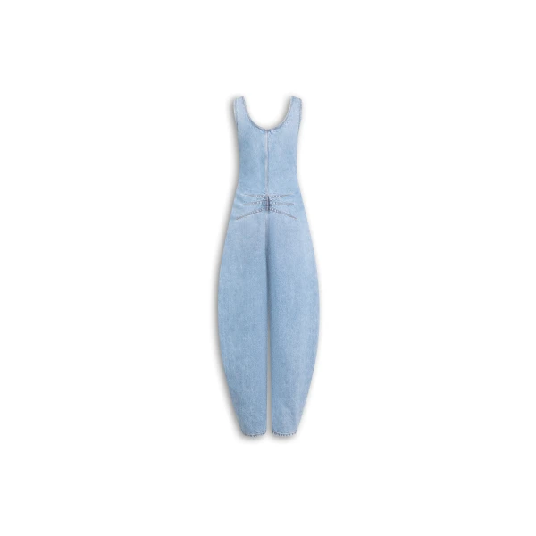 Alaia Round Denim Jumpsuit, view 5