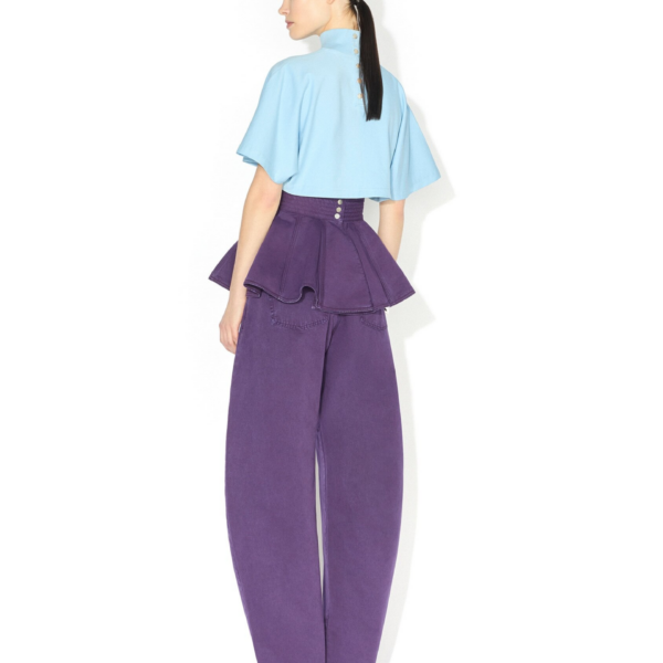 Alaïa Round Denim Pants - ALAÏA Pants - Laser Cut Luxury - Shop at Coveti