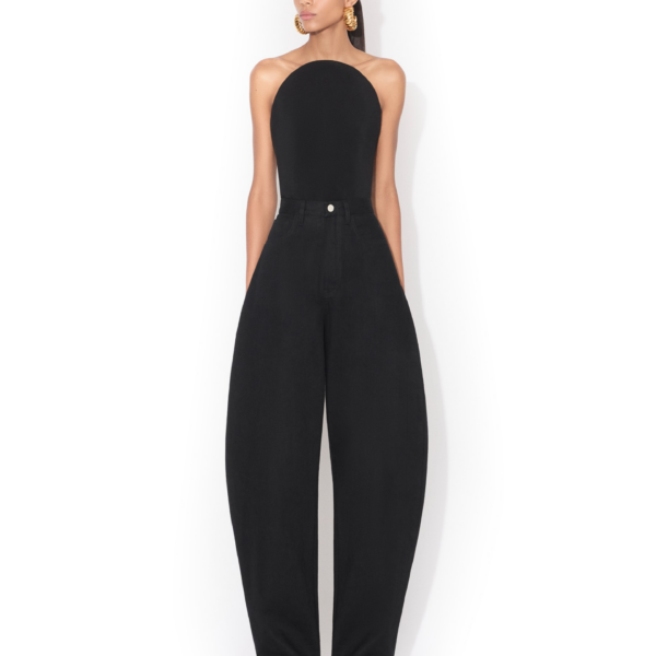 Alaïa Round Jeans In Denim - ALAÏA Pants - Laser Cut Luxury - Shop at Coveti