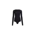 Alaïa Round Neck Second Skin Knit Bodysuit - ALAÏA Tops - Laser Cut Luxury - Shop at Coveti