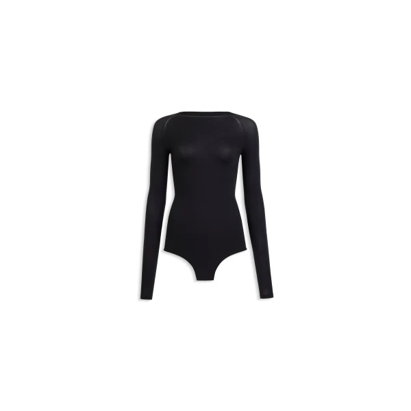 Alaia Round Neck Second Skin Knit Bodysuit