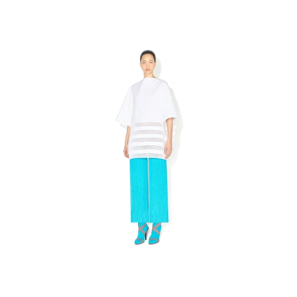Alaia Round Poplin Dress, view 2