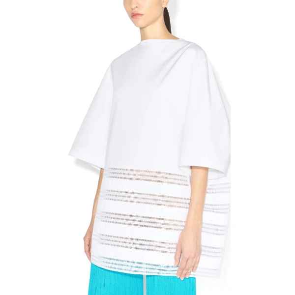 Alaia Round Poplin Dress, view 4