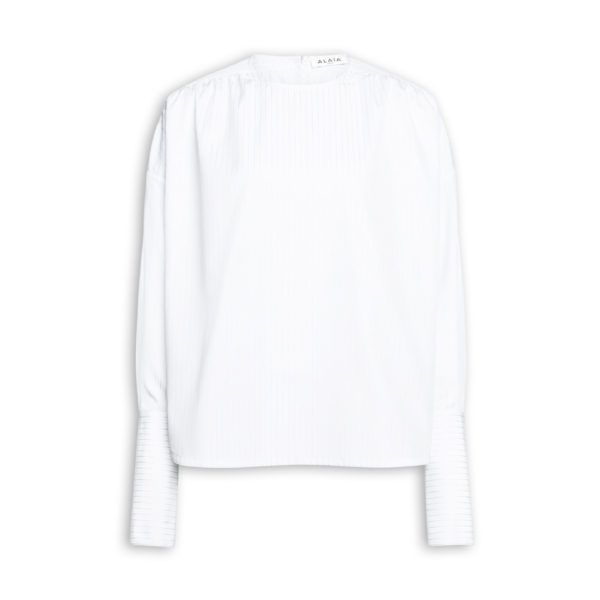 Ruched Poplin Blouse