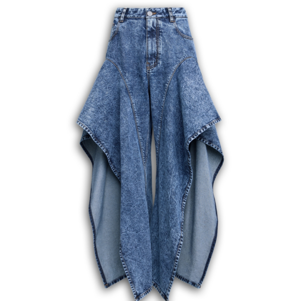 Alaïa Ruffle Jeans - ALAÏA Pants - Laser Cut Luxury - Shop at Coveti