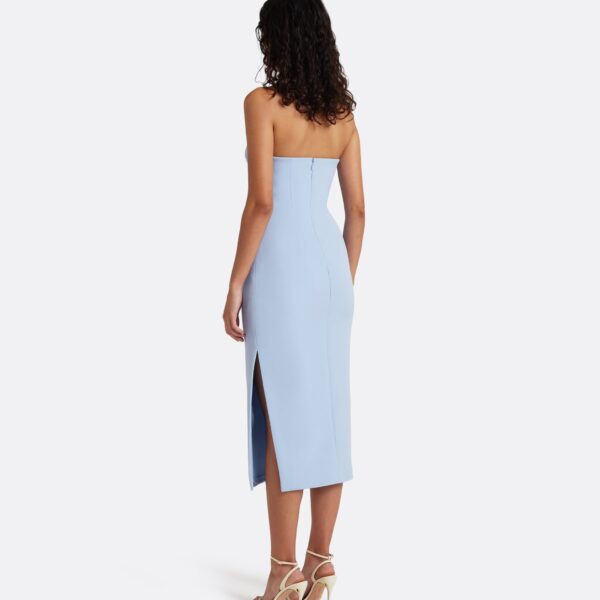 Safiyaa Aerine Midi Dress in Soft Sky - Dresses - Demi-Couture Evening Wear at Coveti