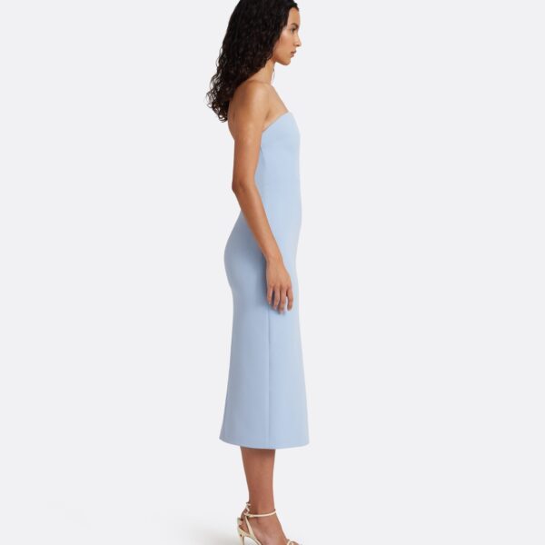 Safiyaa Aerine Midi Dress in Soft Sky - Dresses - Demi-Couture Evening Wear at Coveti
