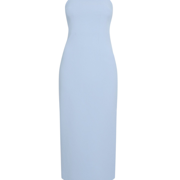 Safiyaa Aerine Midi Dress in Soft Sky - Dresses - Demi-Couture Evening Wear at Coveti