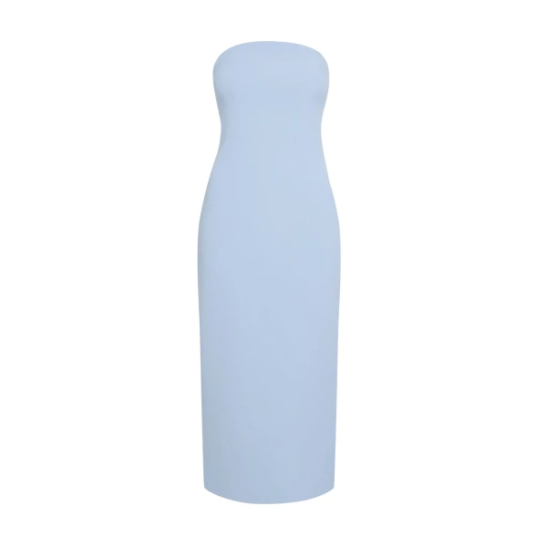 Safiyaa Aerine Midi Dress in Soft Sky - Dresses - Demi-Couture Evening Wear at Coveti