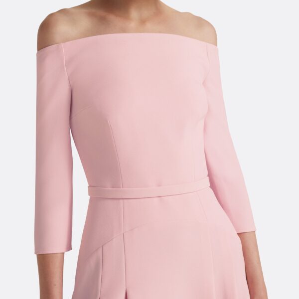 Safiyaa Amadora Long Dress in Lychee - Dresses - Demi-Couture Evening Wear at Coveti