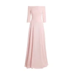 Safiyaa Amadora Long Dress in Lychee - Dresses - Demi-Couture Evening Wear at Coveti