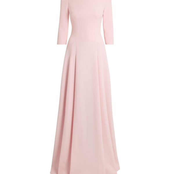 Safiyaa Amadora Long Dress in Lychee - Dresses - Demi-Couture Evening Wear at Coveti
