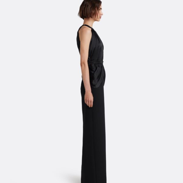 Safiyaa Amereis Long Dress in Black - Dresses - Demi-Couture Evening Wear at Coveti