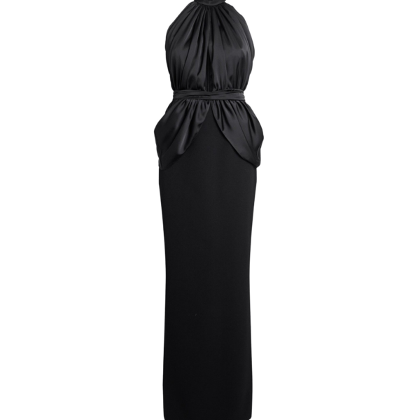 Safiyaa Amereis Long Dress in Black - Dresses - Demi-Couture Evening Wear at Coveti