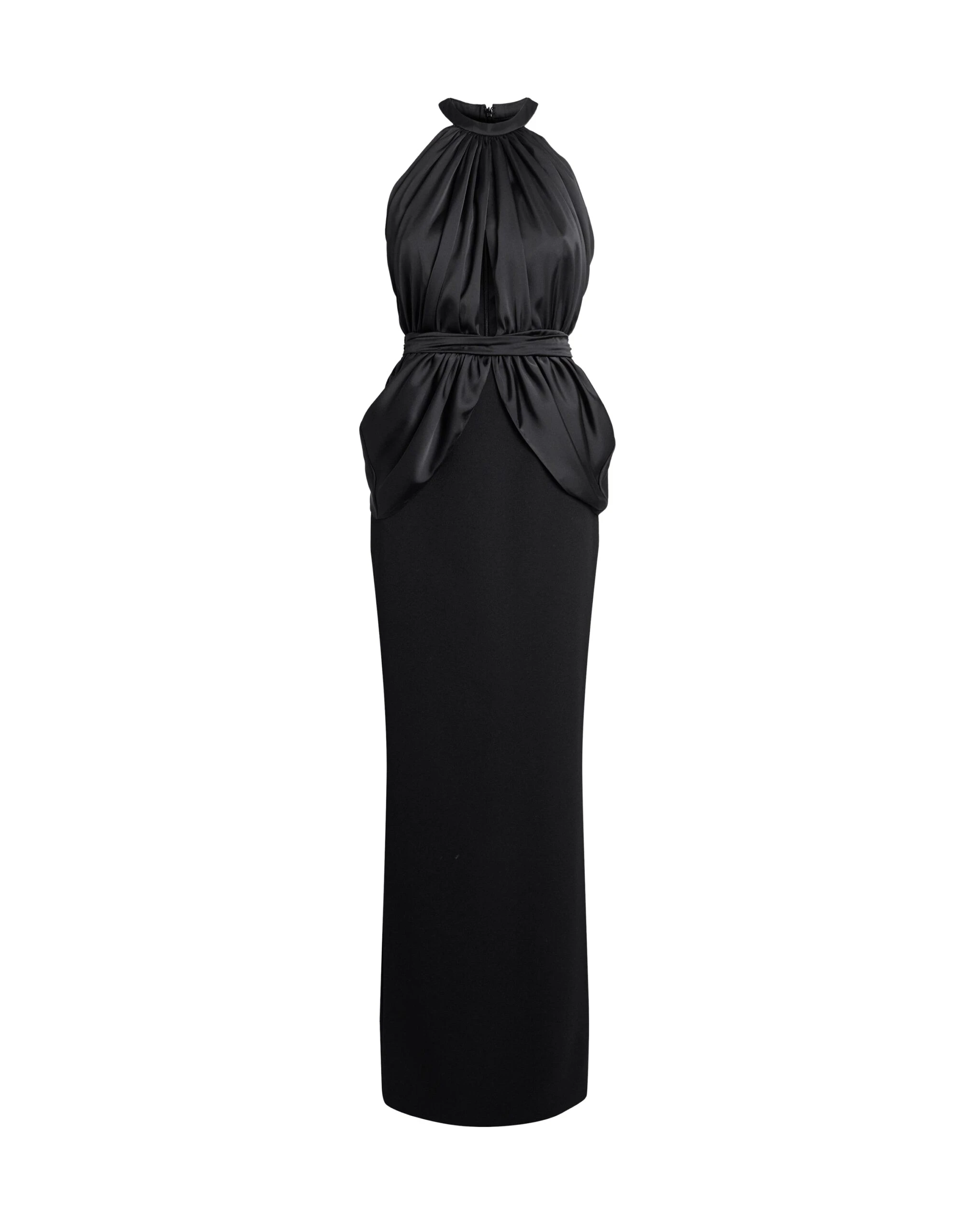 Safiyaa Amereis Long Dress in Black - Dresses - Demi-Couture Evening Wear at Coveti